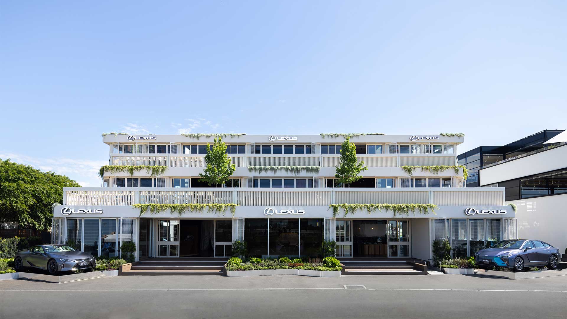 LANDMARK by Lexus pavilion, a 3-level hospitality suite designed for the 2025 Melbourne Cup Carnival at Flemington.