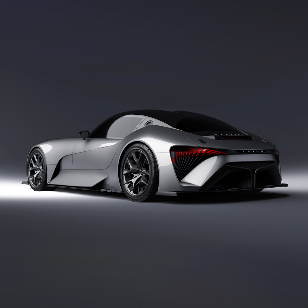 Lexus Electrified Sport Concept model in metallic silver