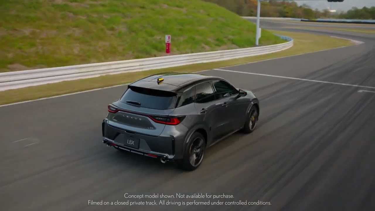 LBX Morizo RR concept on a road beside grassy hill