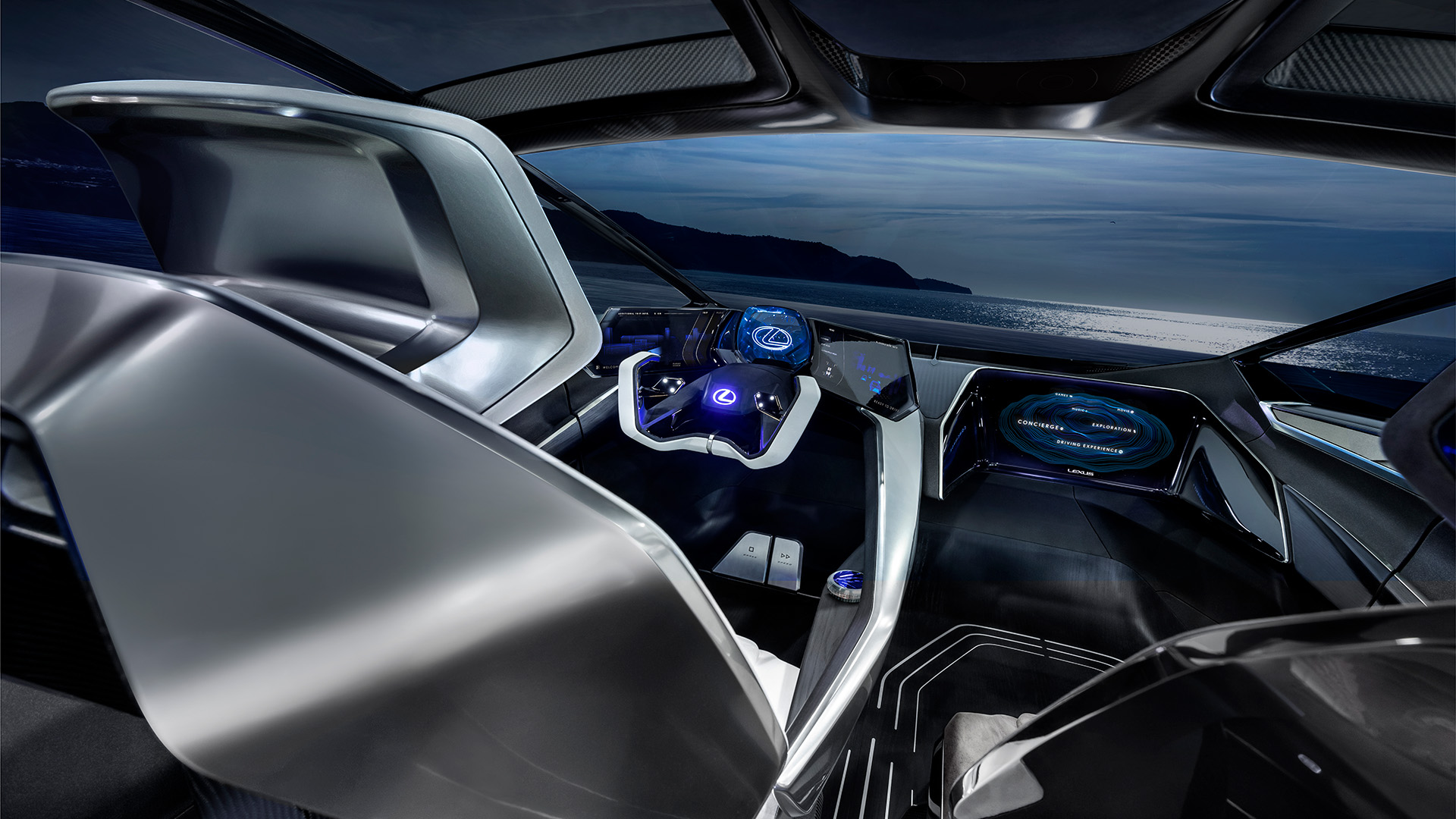 The interior cabin of the Lexus LF-30 Electrified Concept vehicle