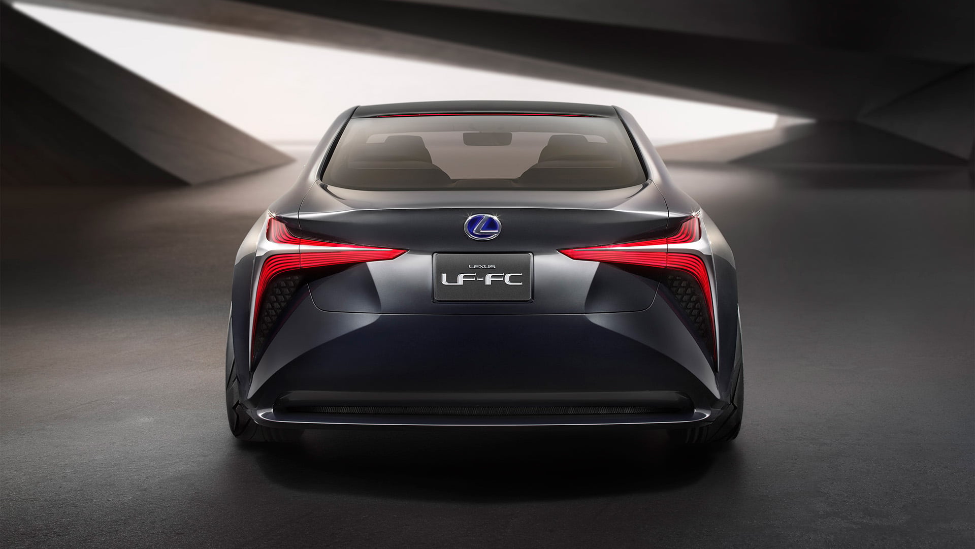 Rear view of the Lexus LF-FC concept vehicle