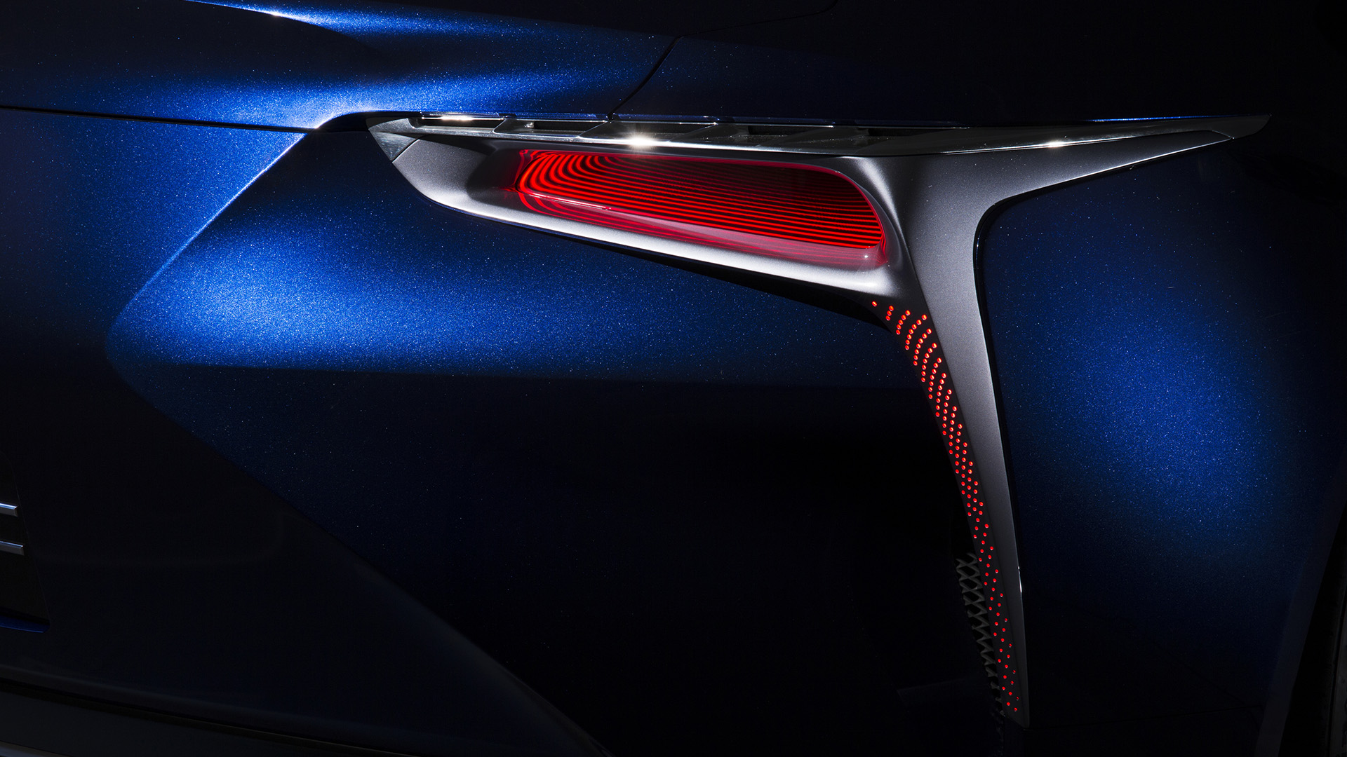 Rear tail light detail on the Lexus LF-LC Blue concept vehicle