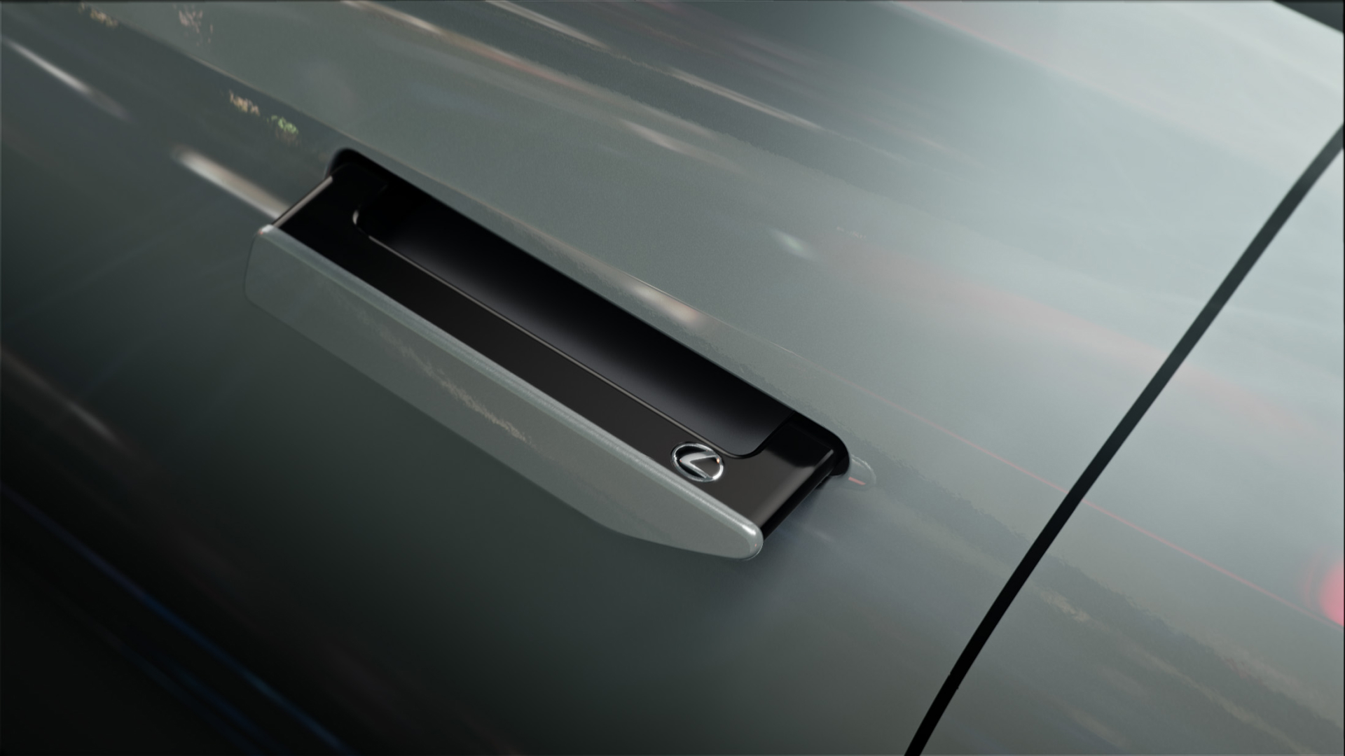 The passenger door handle on the Lexus LF-Z Electrified concept vehicle