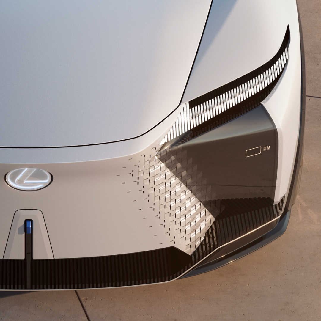 The front bonnet detail of the Lexus LF-Z Electrified concept vehicle