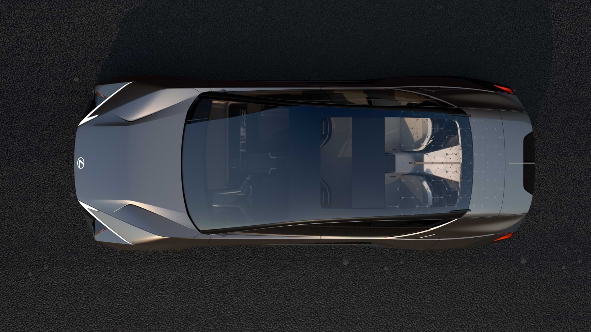 Aerial view of the Lexus LF-ZL concept vehicle