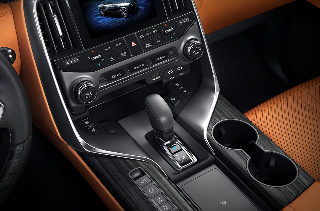 The centre console of the Lexus LX